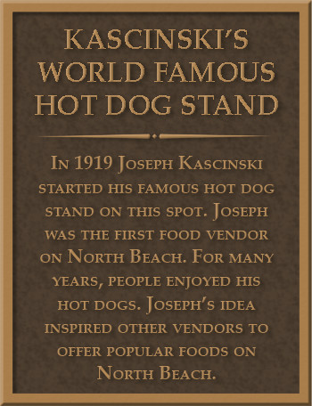 Kascinski的世界着名的热狗站牌匾