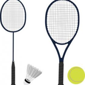 网球拍，羽毛球拍，羽毛球，网球球